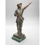 Le Bao bronze figure, a Red guard from Chinese revolutionary opera, 2020. 46cm