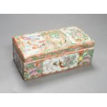 A 19th century Chinese famille rose pen box 18cm