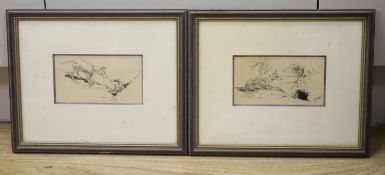 Eileen Alice Soper (1905-1990), two original pencil illustrations for the book ‘Bully and the