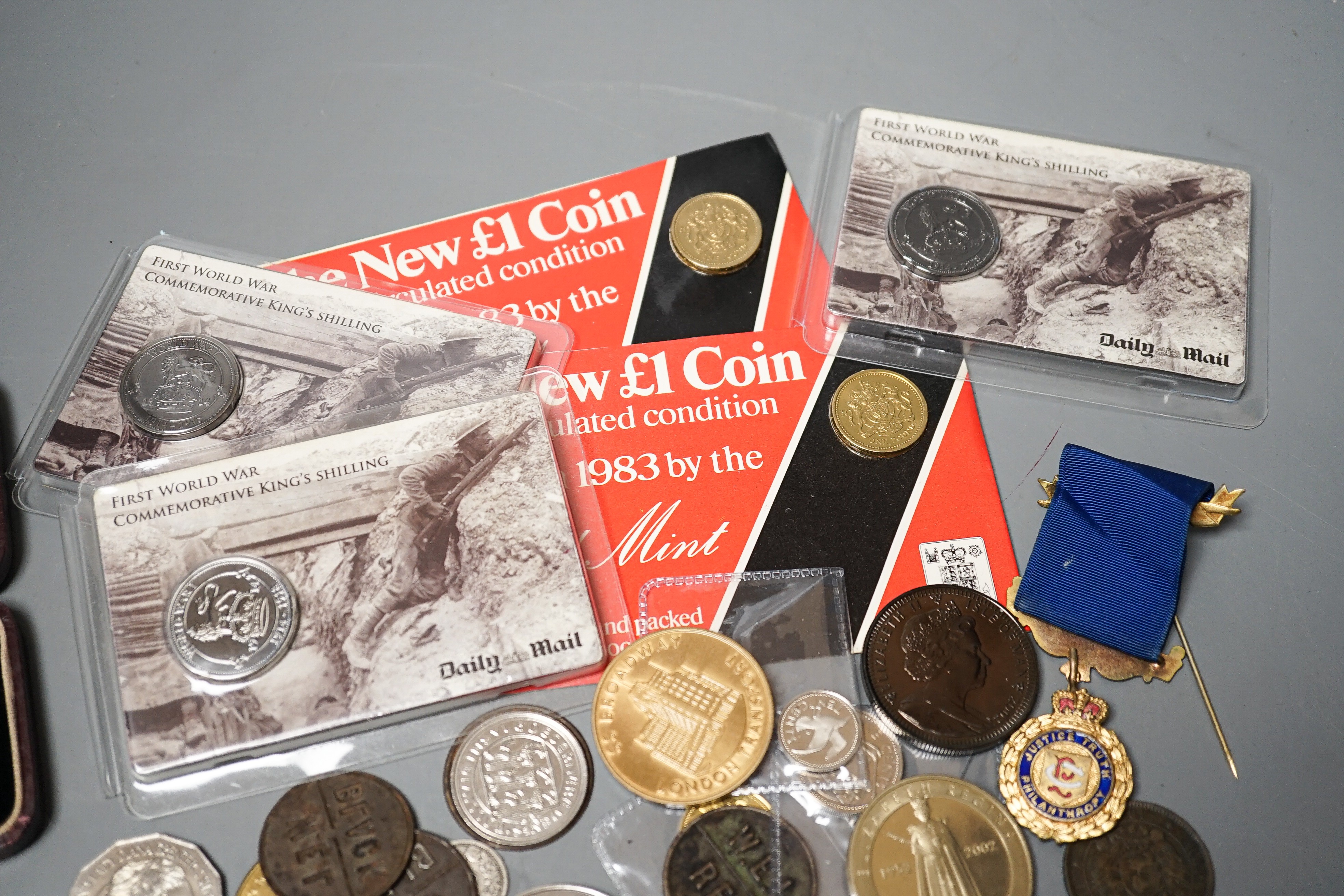 A collection of military badges and a collection of coins - Image 5 of 7