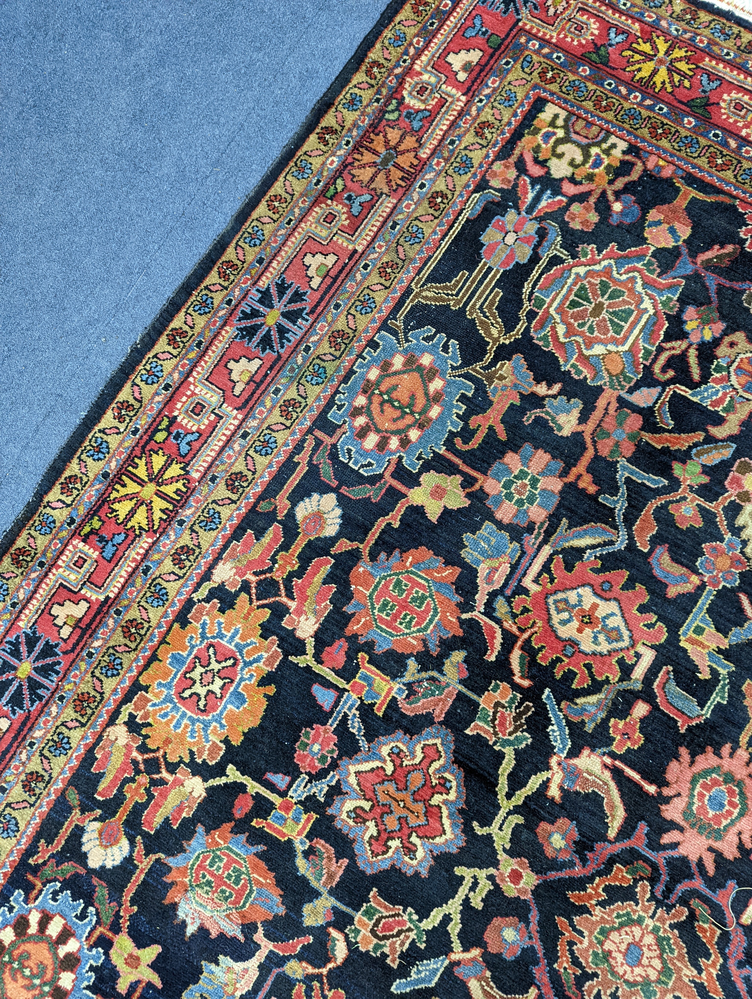 A Heriz / Moghal blue ground carpet, 340 x 206cm - Image 10 of 13