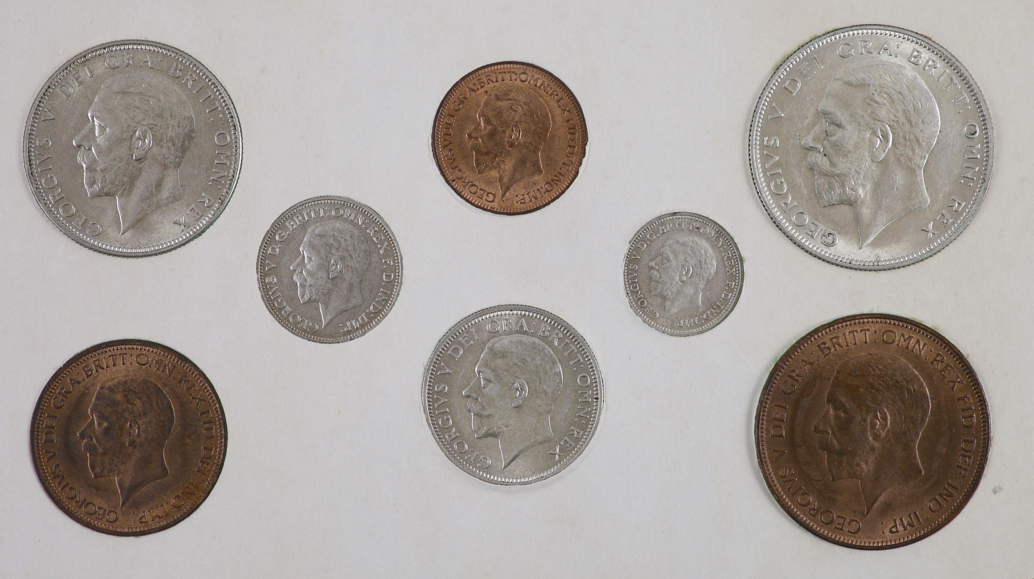 George V specimen set of nine coins, 1936, fourth coinage,comprising Crown (S4036), cleaned about - Image 4 of 6