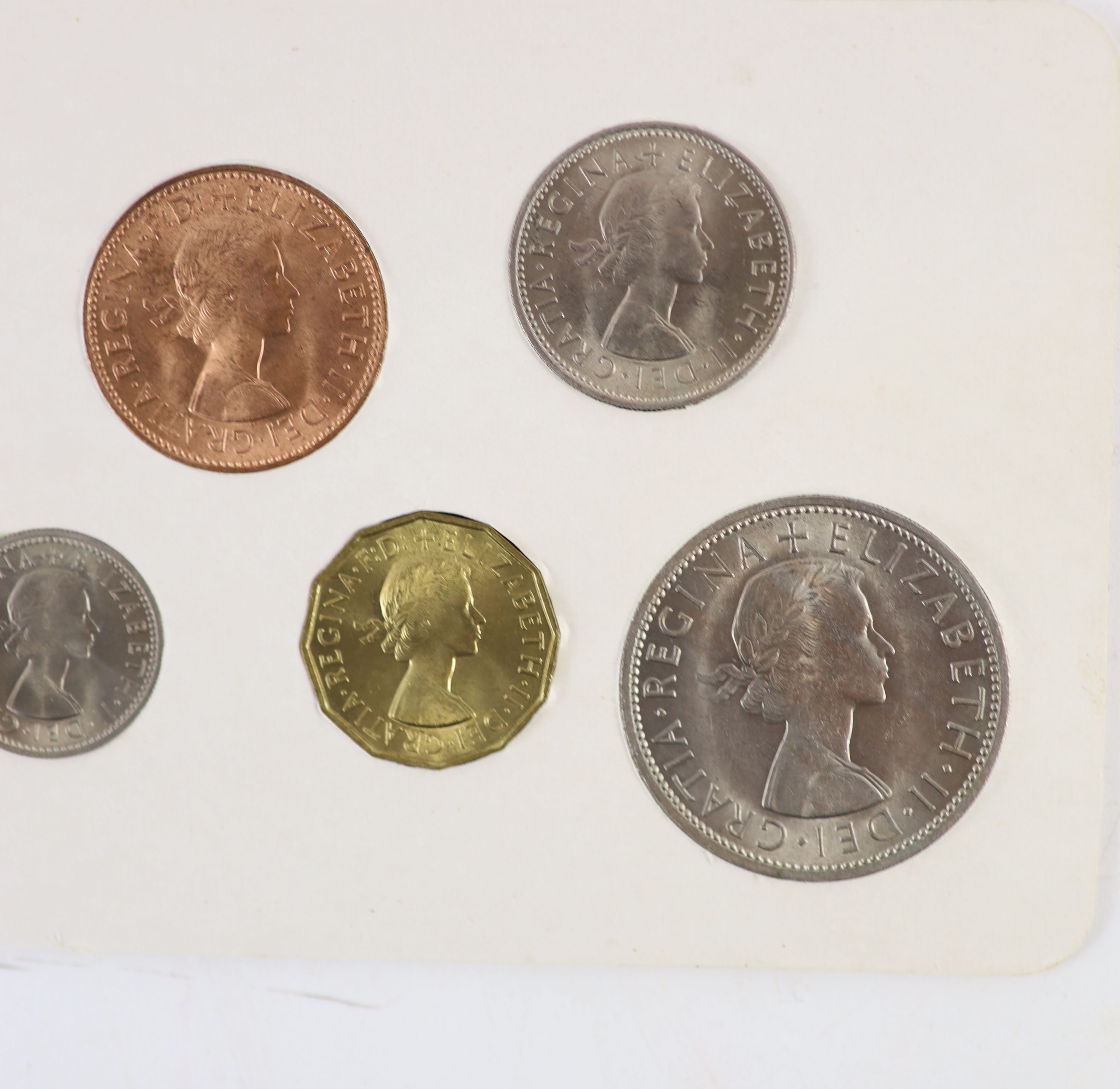 Queen Elizabeth II pre-decimal specimen coin sets for 1953 - 1967, first and second issues, all EF/ - Image 7 of 34