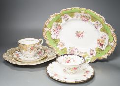 A Copeland and Garrett porcelain part dessert service, a Ridgway type porcelain part desert