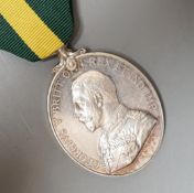 Six military associated medals to include - QSA with four clasps to 184 PTE. T. GRIFFITHS C.I.V.,