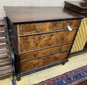 A William and Mary style chest of drawers, width 95cm, depth 55cm, height 95cm