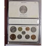 Queen Elizabeth II pre-decimal specimen coin sets for 1953 - 1967, first and second issues, all EF/