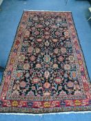 A Heriz / Moghal blue ground carpet, 340 x 206cm