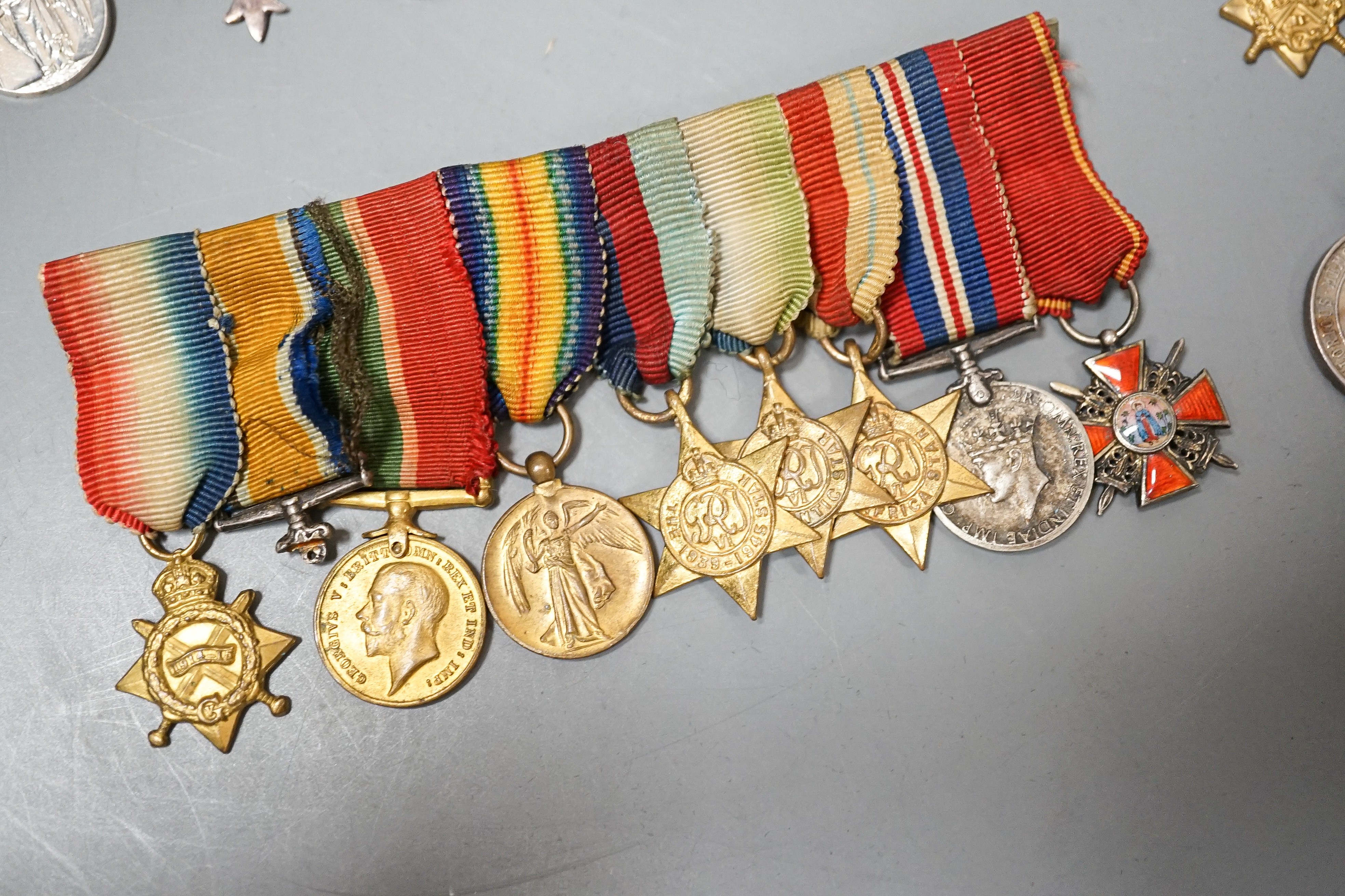 A group of George V and George VI miniature medals, and a miniature Crimea medal - Image 2 of 8