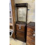 A 19th century P & O southern navigation liner vanity unit, width 48cm, depth 24cm, height 177cm