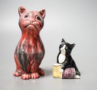 Two pottery cats; Barum and Royal Doulton 12cm12cm. & 6.5cm.