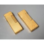 Two Dunhill Gold Plated Lighters.