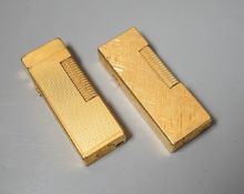 Two Dunhill Gold Plated Lighters.