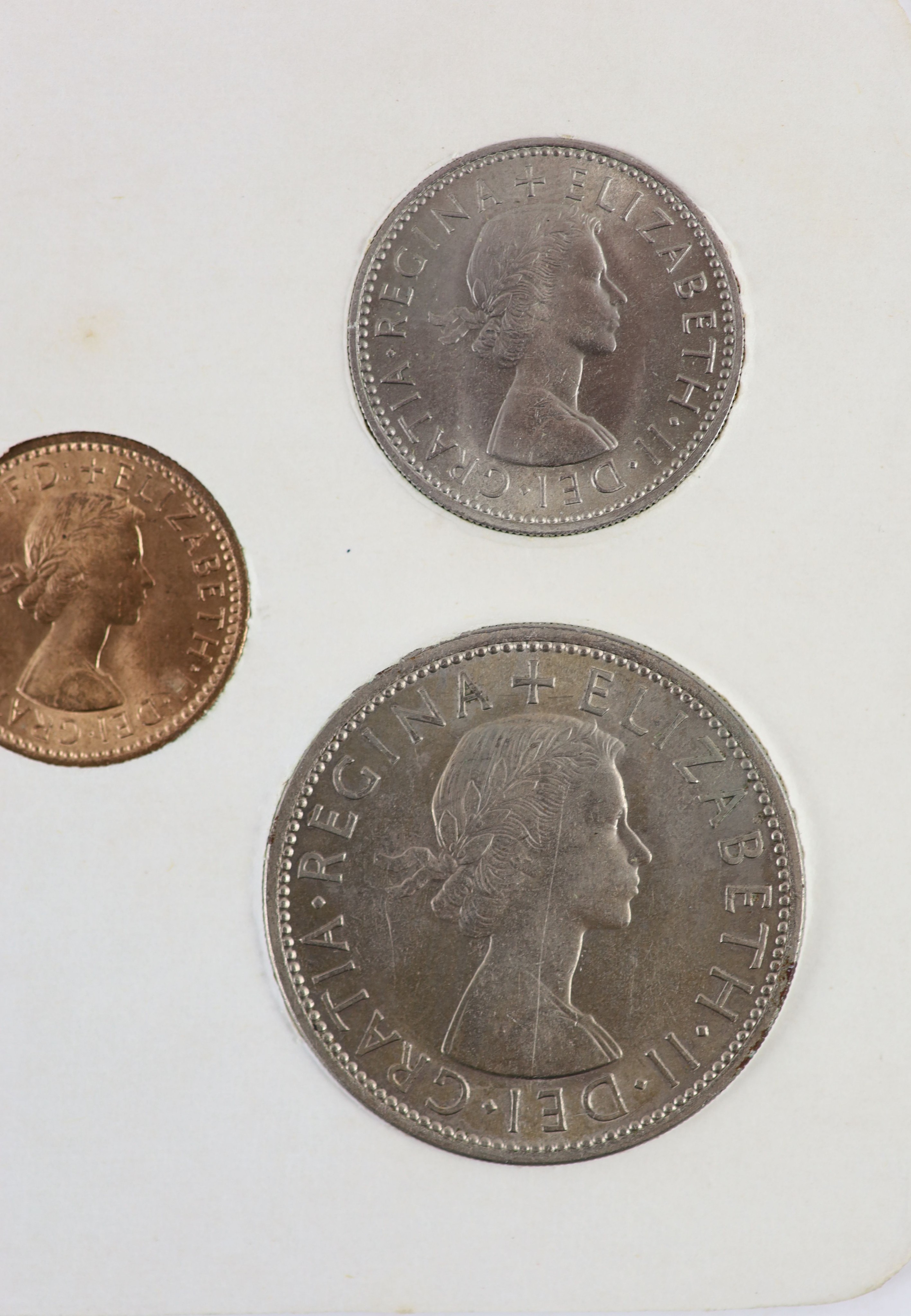 Queen Elizabeth II pre-decimal specimen coin sets for 1953 - 1967, first and second issues, all EF/ - Image 27 of 34