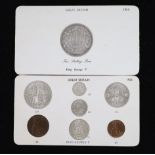 A George V specimen set of nine coins, 1933, fourth coinage, comprising Crown, (S4036), lightly