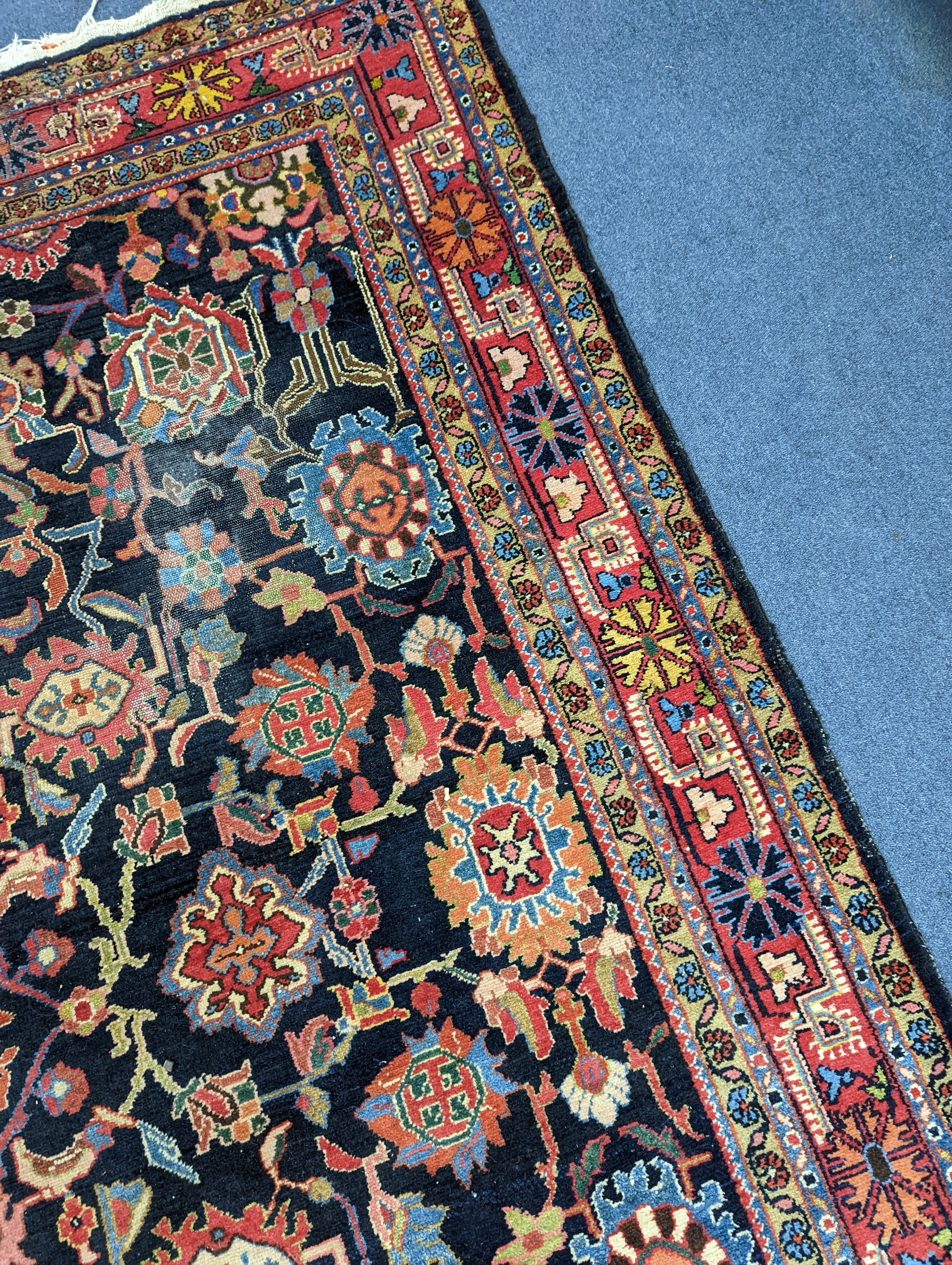 A Heriz / Moghal blue ground carpet, 340 x 206cm - Image 8 of 13