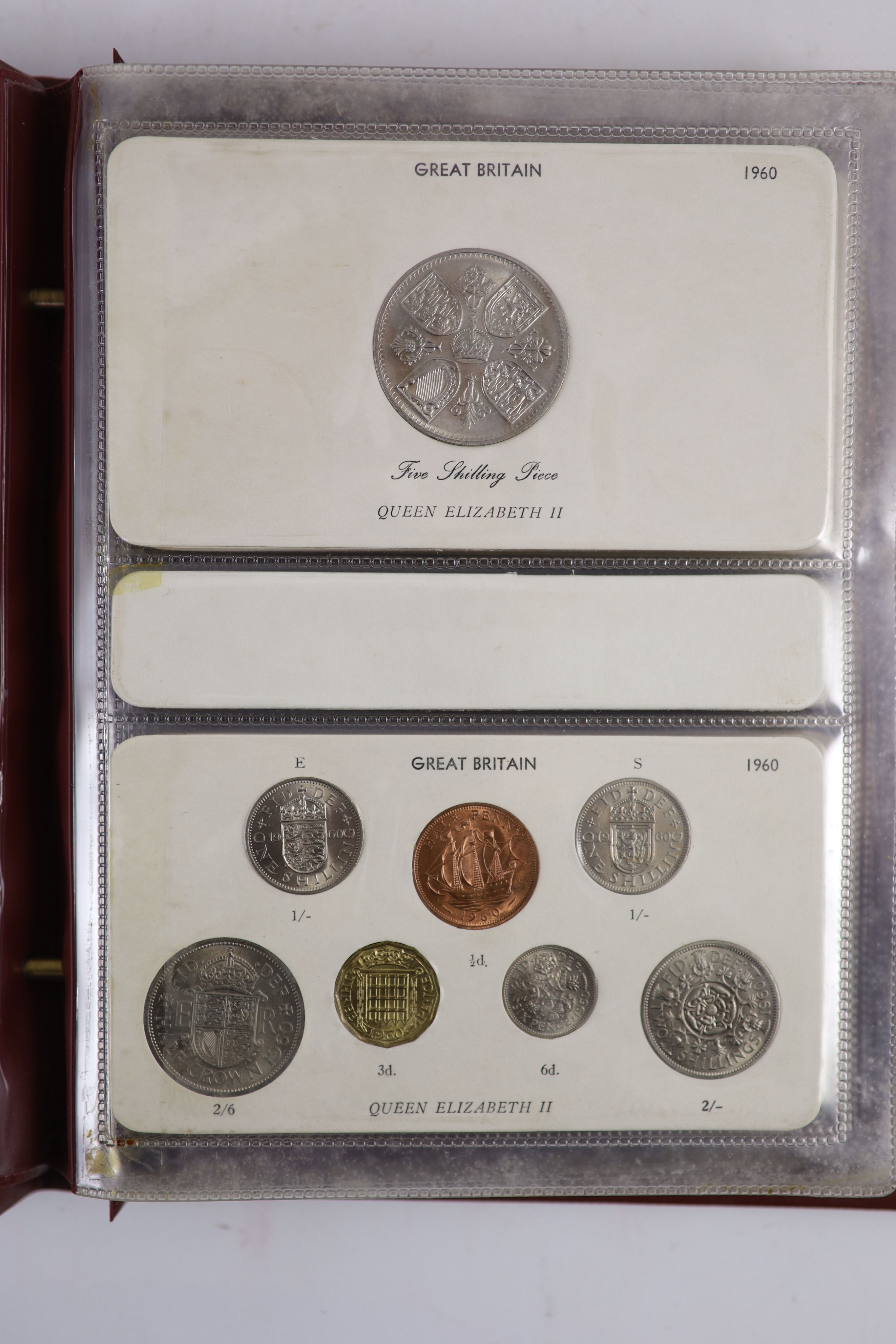 Queen Elizabeth II pre-decimal specimen coin sets for 1953 - 1967, first and second issues, all EF/ - Image 14 of 34