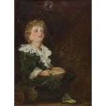 After John Everett Millais, oil on canvas, 'Bubbles', 40 x 29cm
