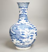 A large Chinese blue and white ‘dragon’ vase 38cm