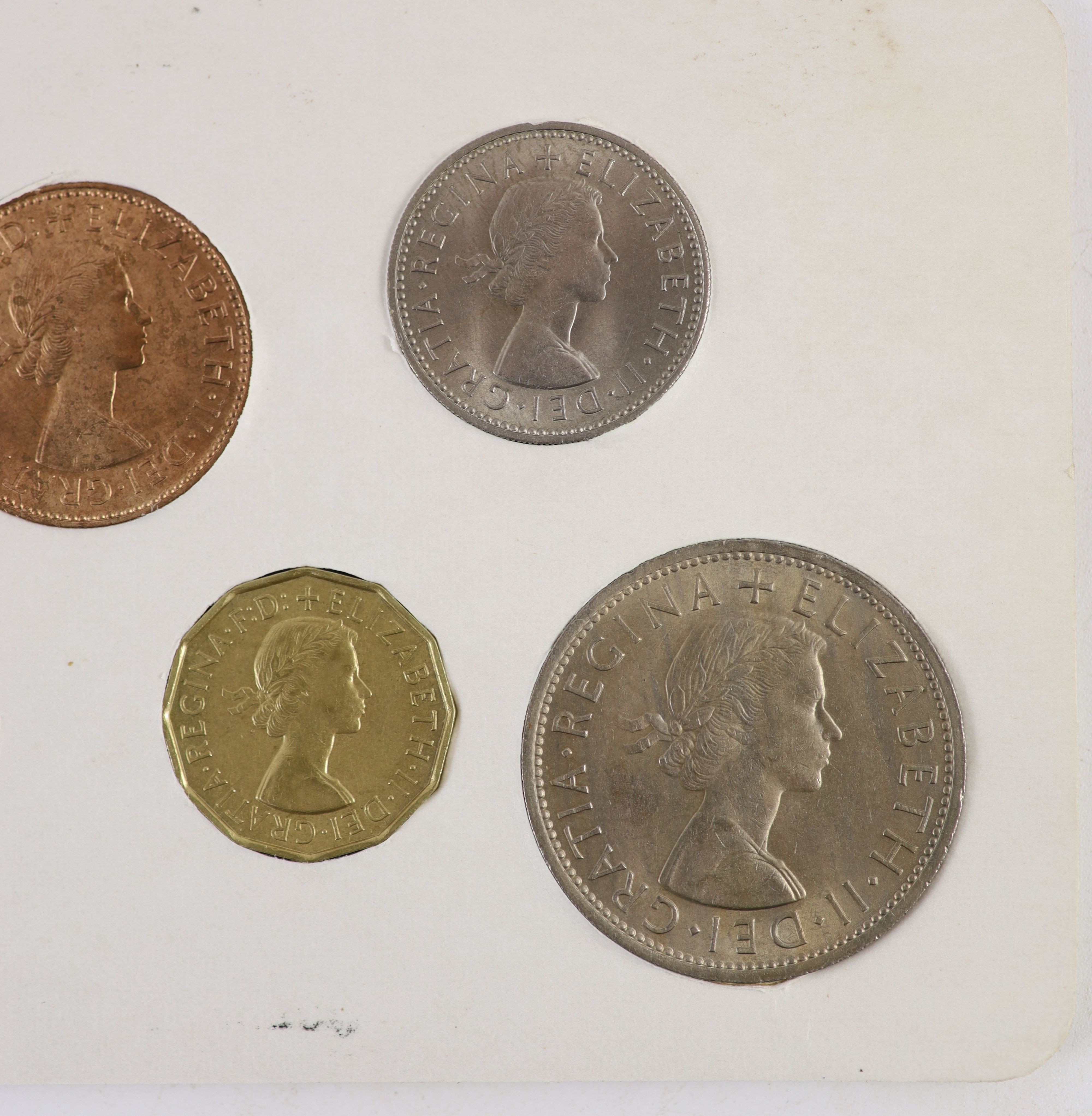 Queen Elizabeth II pre-decimal specimen coin sets for 1953 - 1967, first and second issues, all EF/ - Image 3 of 34