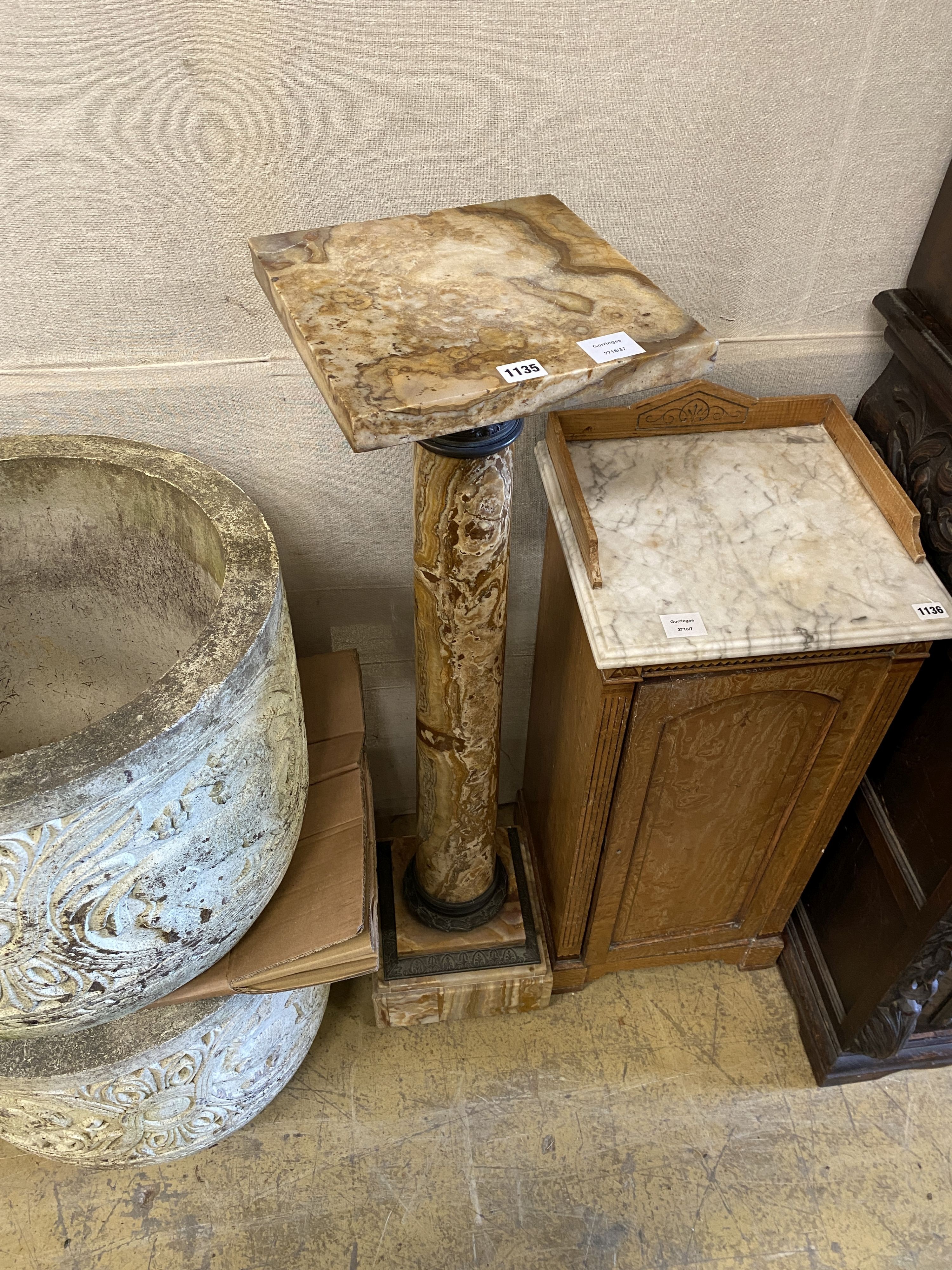 A Victorian marble pedestal, height 110cm - Image 2 of 2