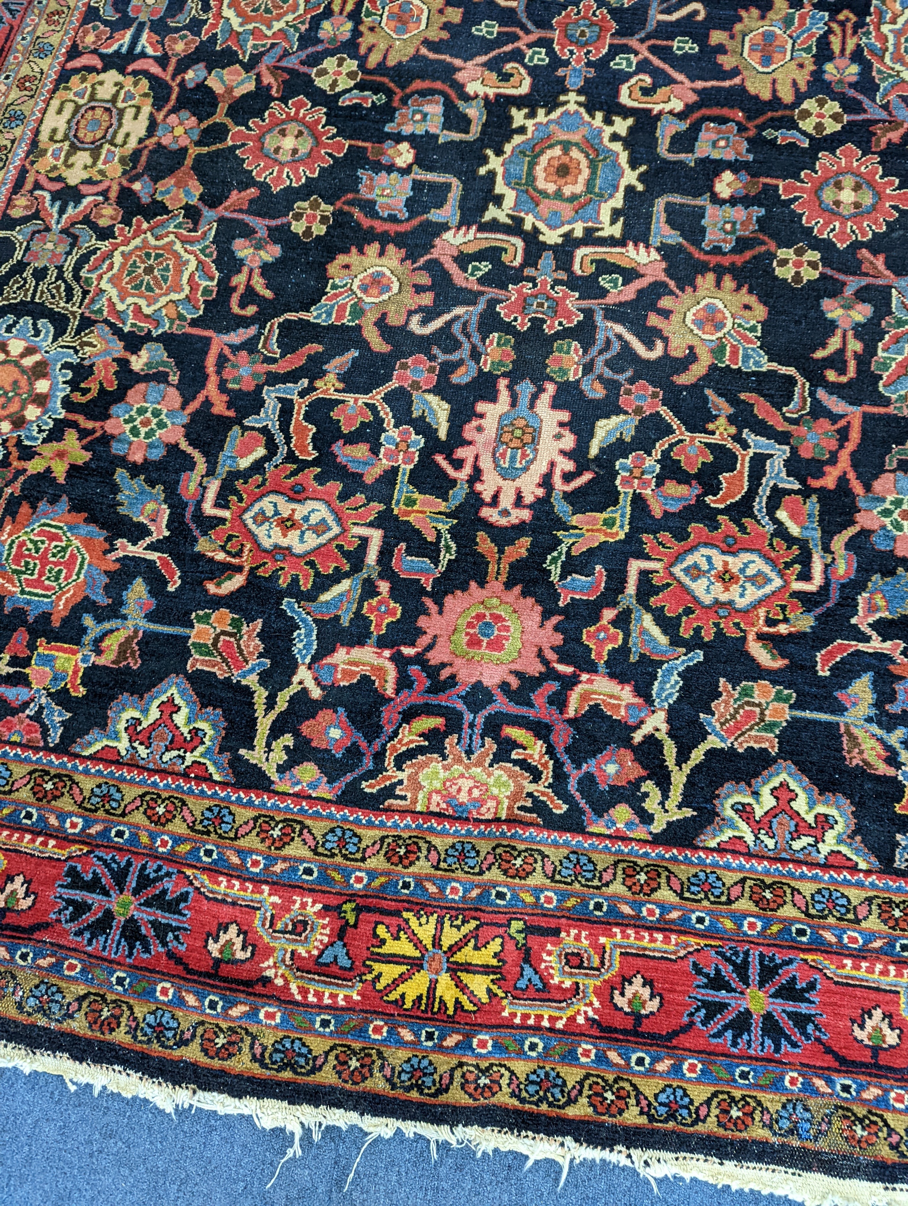 A Heriz / Moghal blue ground carpet, 340 x 206cm - Image 3 of 13