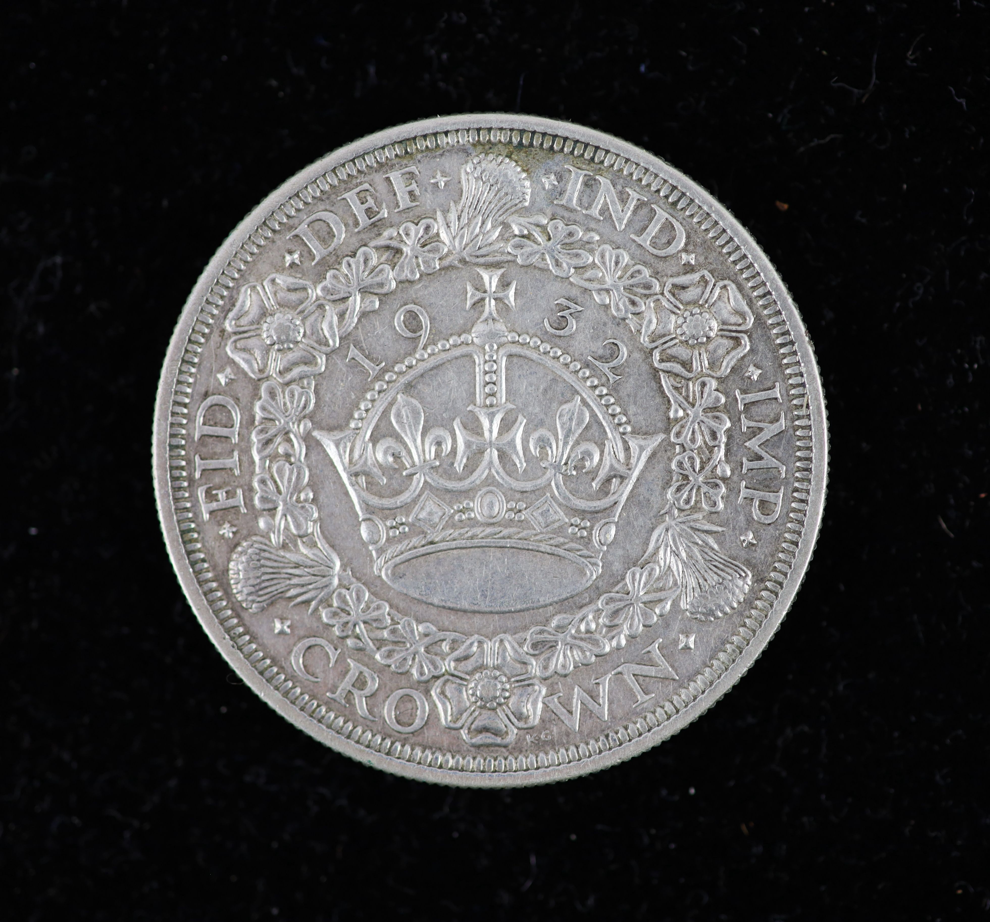 A George V specimen set of nine coins, 1932, fourth coinage, comprising Crown, (S4036), cleaned - Image 5 of 6