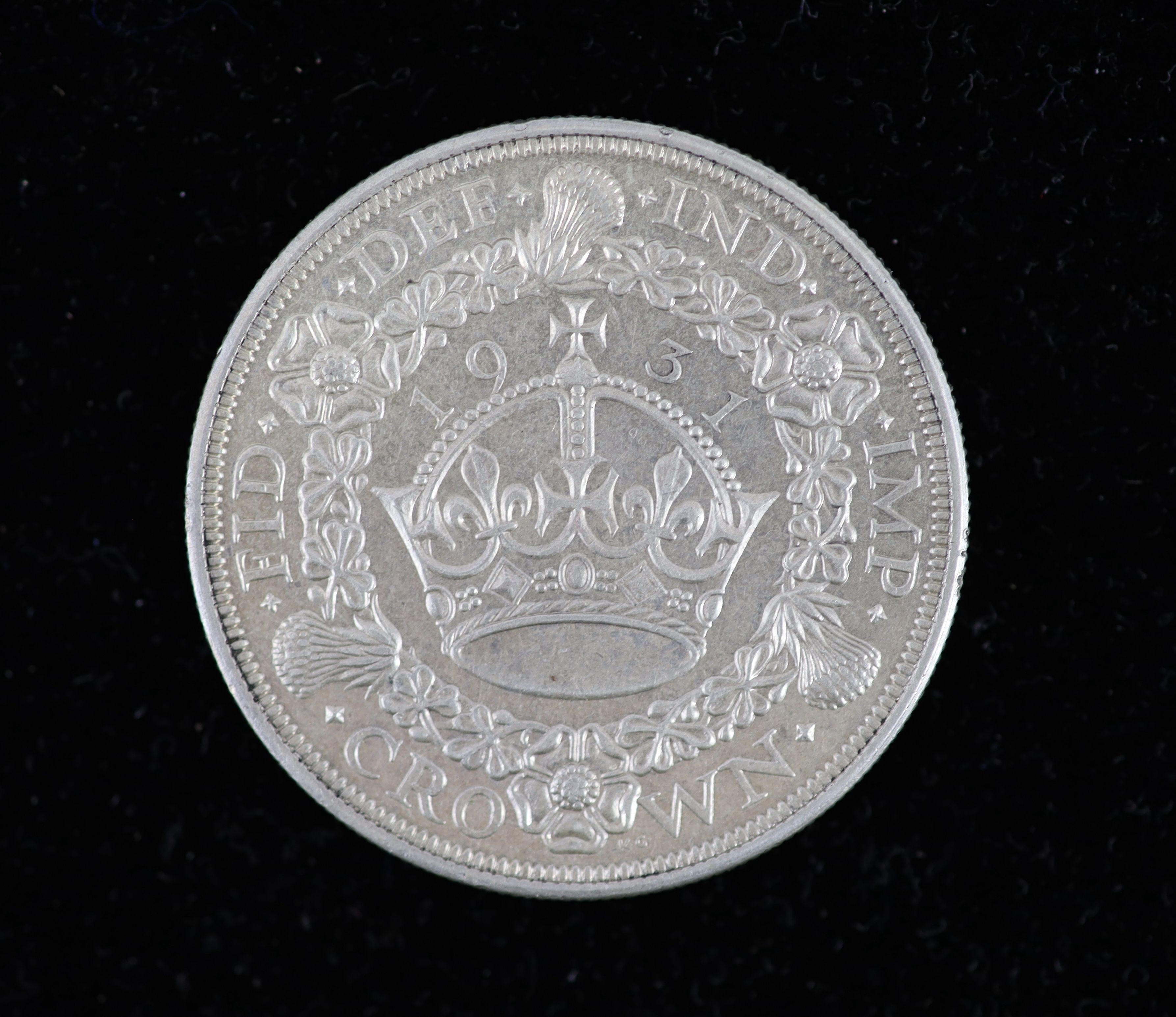 A George V specimen set of nine coins, 1931, fourth coinage,comprising Crown, (S4036), cleaned - Image 7 of 8