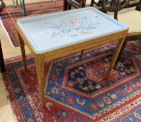 Greta Lisa Jaderholm - Snellman. A Finnish Arabia pottery rectangular tray top table with slide