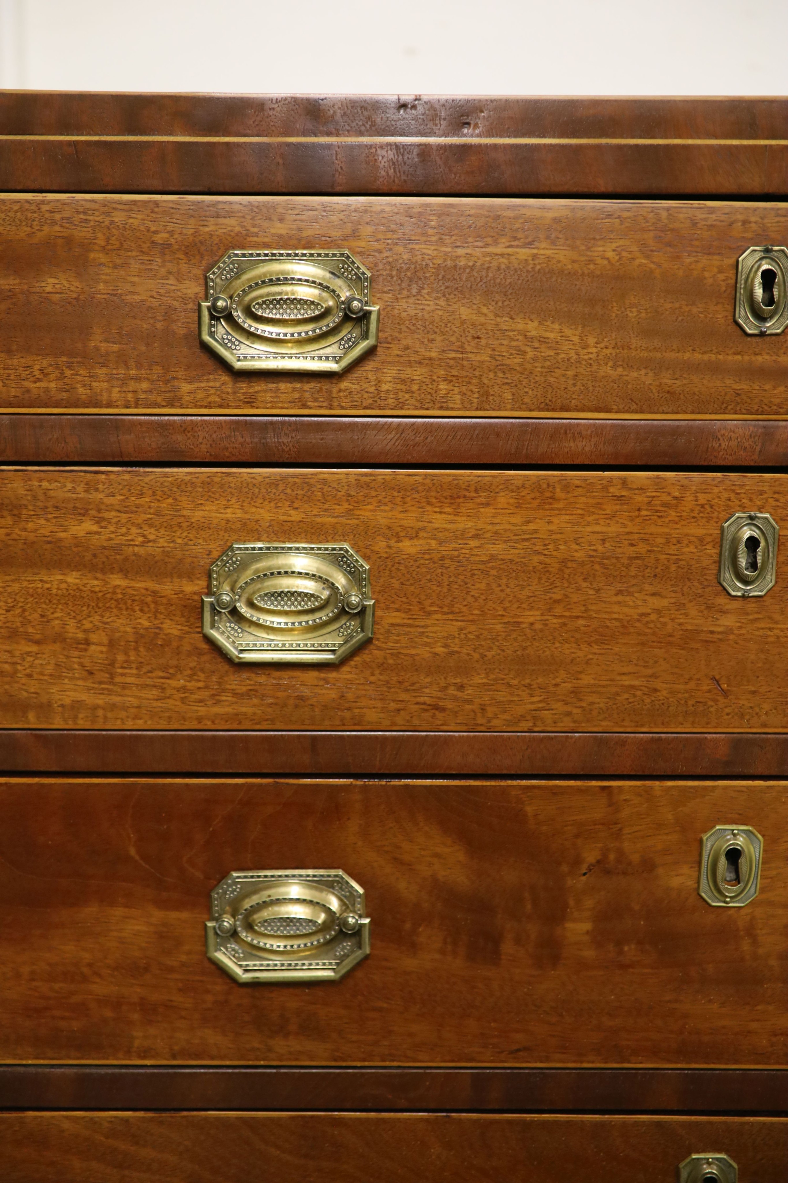 A small George IV mahogany four drawer chest, width 84cm, depth 45cm, height 82cm - Image 8 of 9