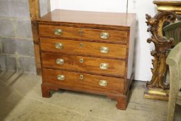 A small George IV mahogany four drawer chest, width 84cm, depth 45cm, height 82cm