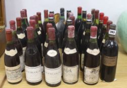 A quantity of mixed French Burgundy and Bordeaux and other red wines from 1969 and later, 33 in