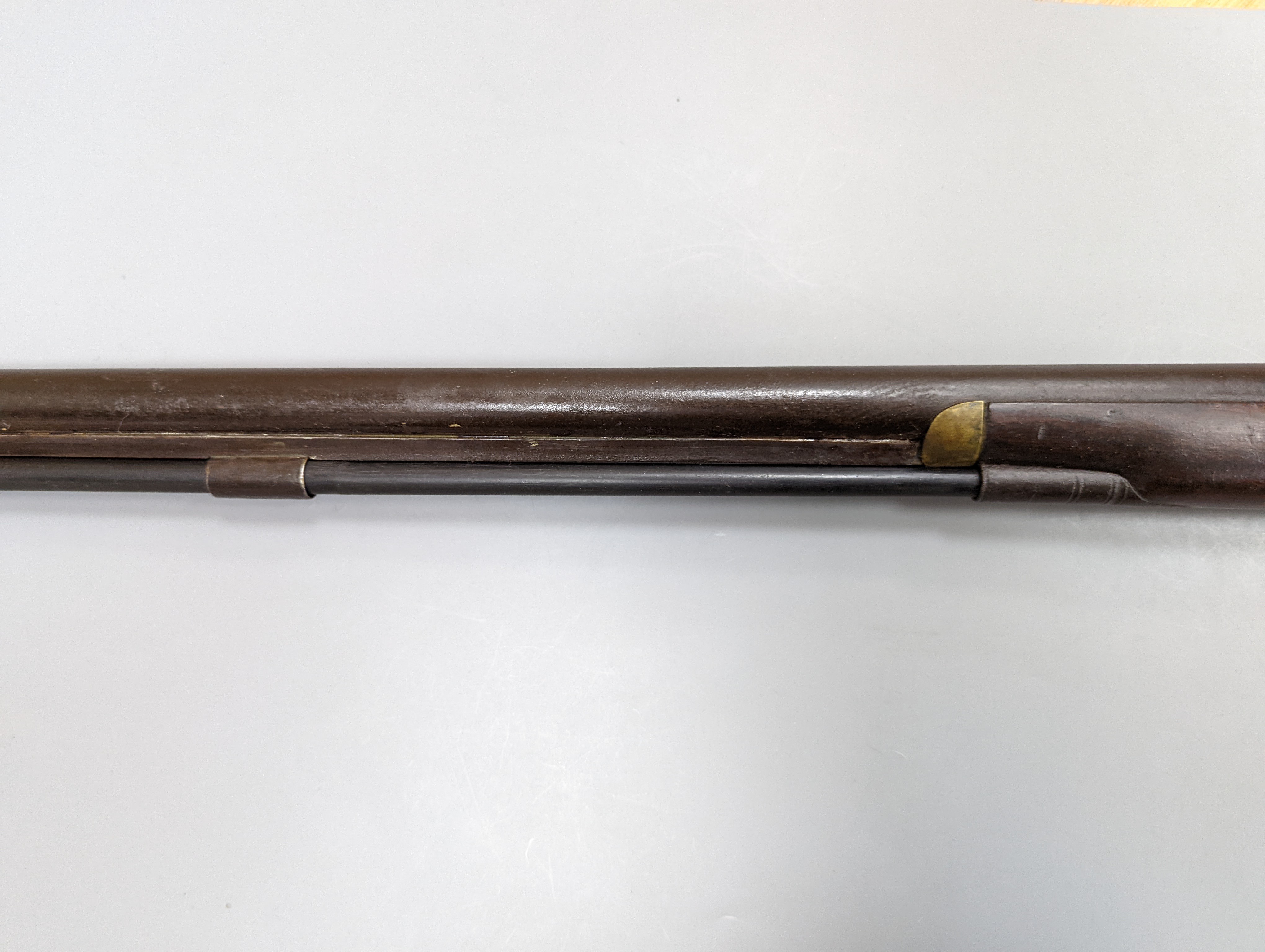 A late 19th/early 20th century percussion cap musket,115 cms long. - Image 4 of 11