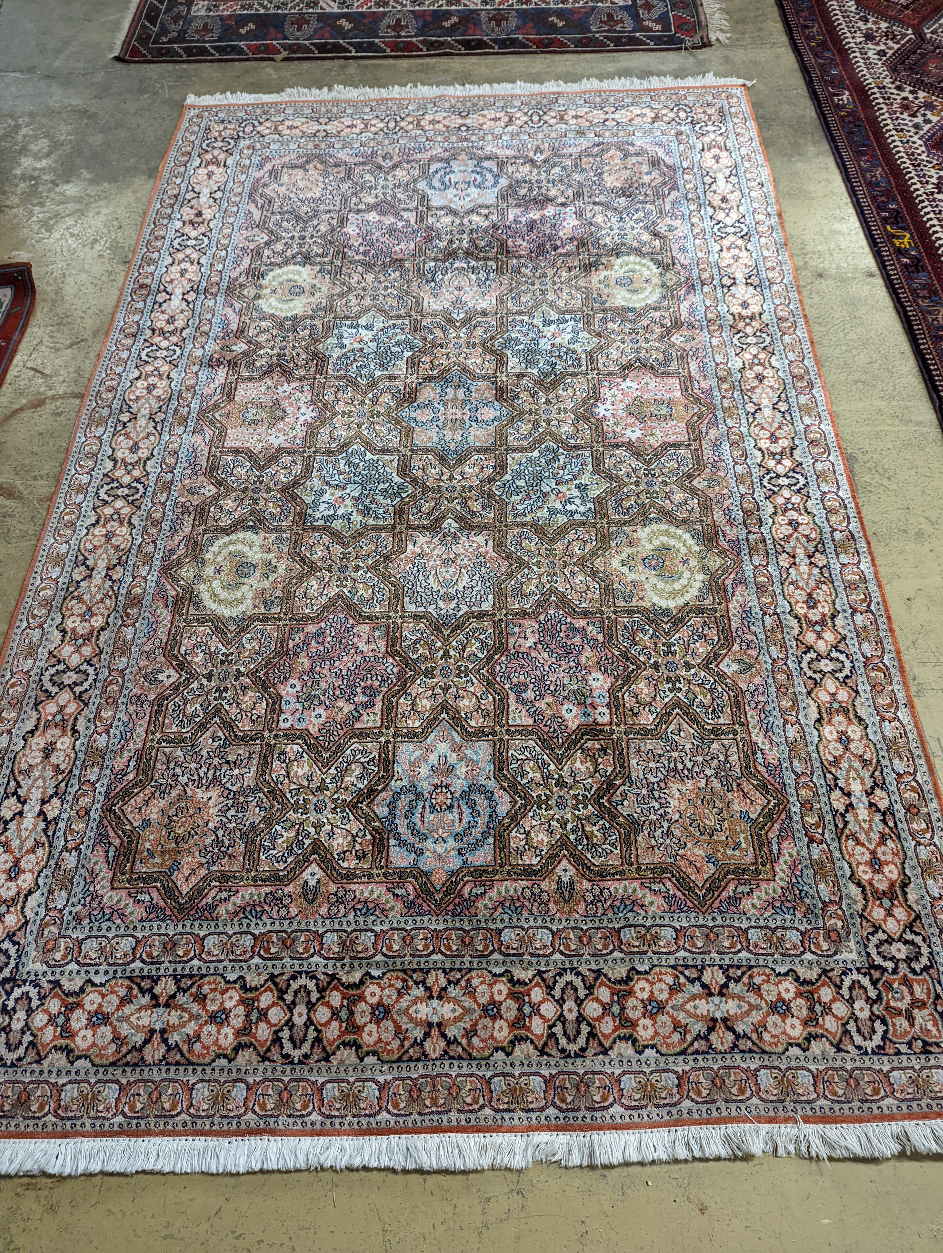 Two Turkish rugs and a Persian rugs. Largest, 284x172cm. - Image 7 of 20