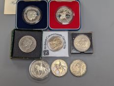 Assorted coinage including 1889 and 1951 crowns etc.