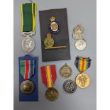 A George VI Territorial For Efficient Service medal, ARP, On War Service, Women’s Land Army