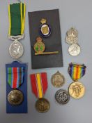 A George VI Territorial For Efficient Service medal, ARP, On War Service, Women’s Land Army