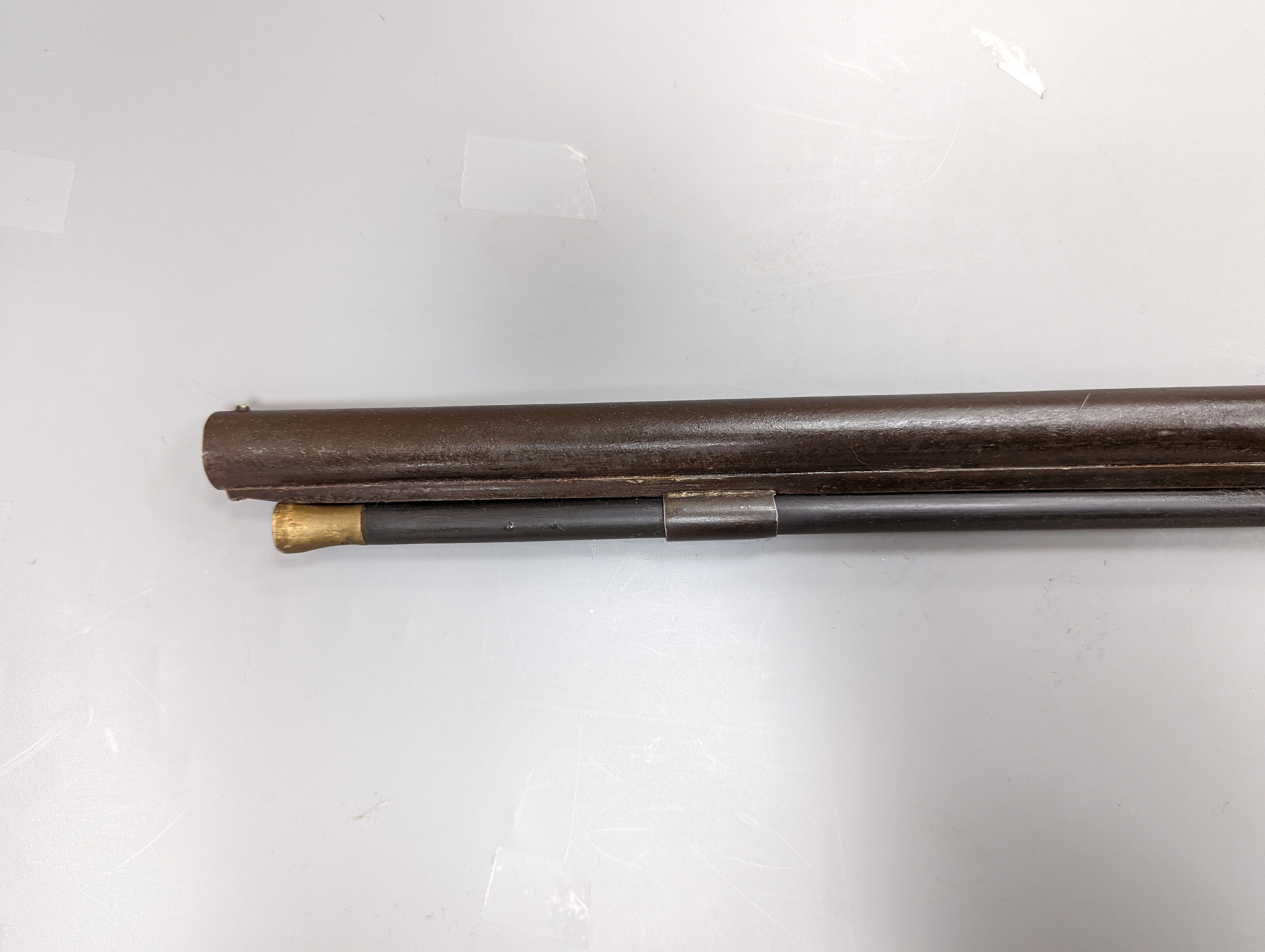 A late 19th/early 20th century percussion cap musket,115 cms long. - Image 2 of 11