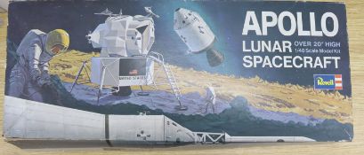 A boxed 1960's Apollo lunar spacecraft scale model kit, by Revell.