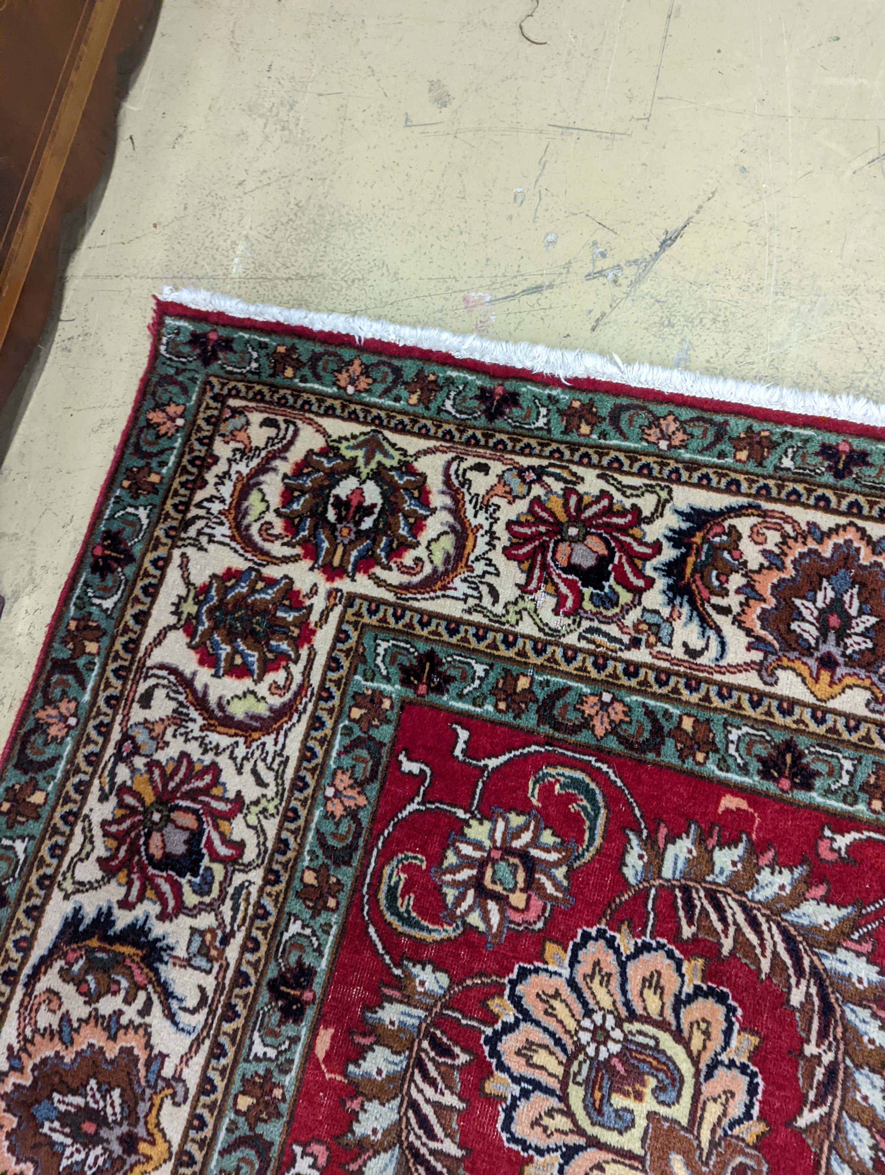 A Tabriz red ground carpet, 400 x 290cm - Image 13 of 13