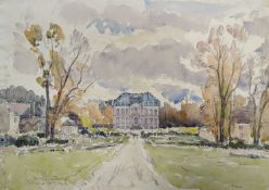 Lord Methuen (1886-1974), watercolour, 'Chateau de la Tour, signed and dated 1944, 30 x 43cm.