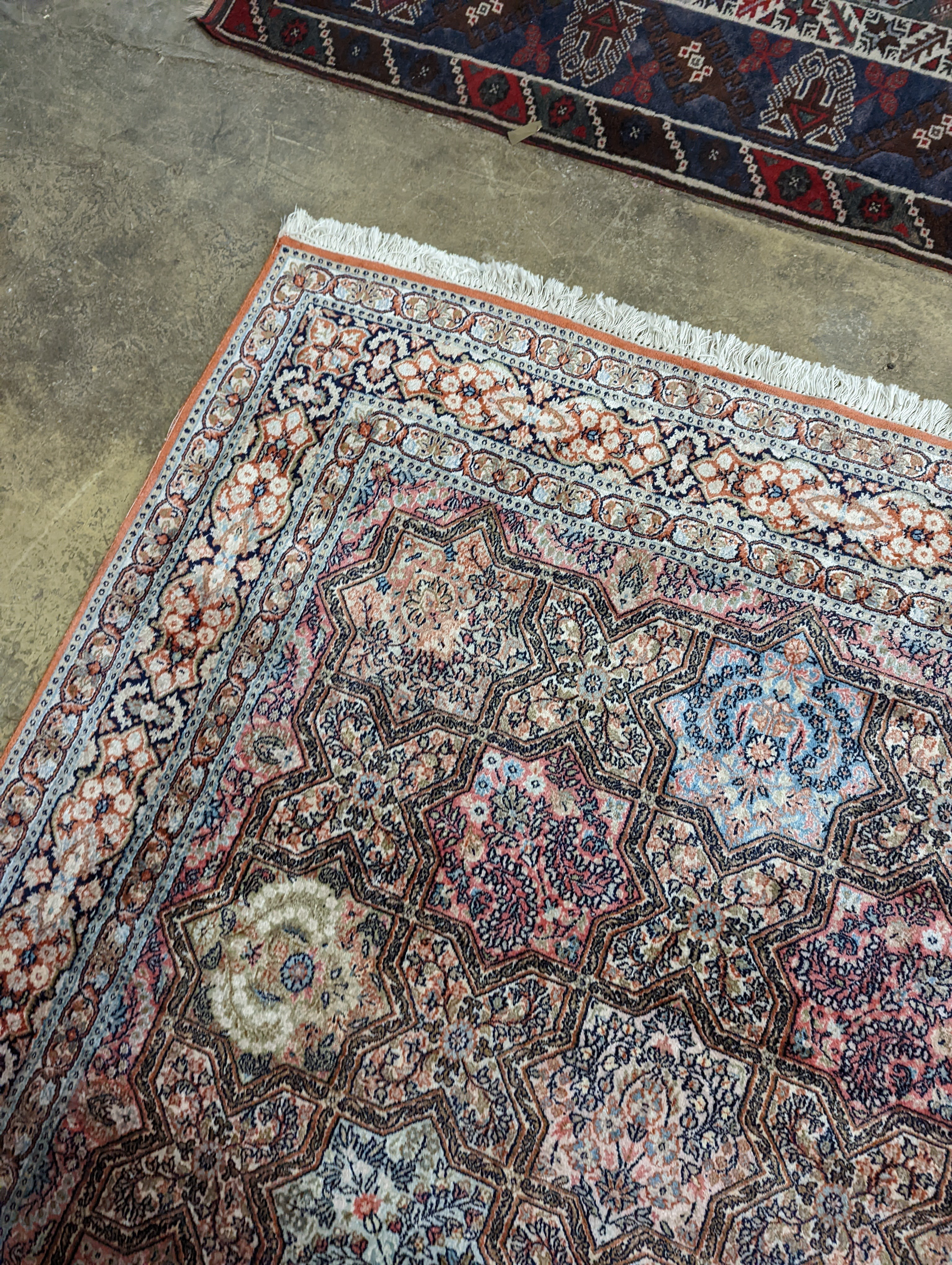 Two Turkish rugs and a Persian rugs. Largest, 284x172cm. - Image 14 of 20