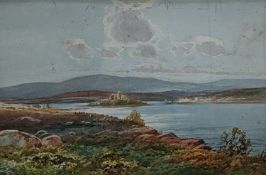 William Knox (1862-1925), watercolour, Scottish coastal scene, signed, 23 x 36cm