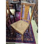 A set of six early 20th century French walnut and gilt metal mounted chairs.50-70