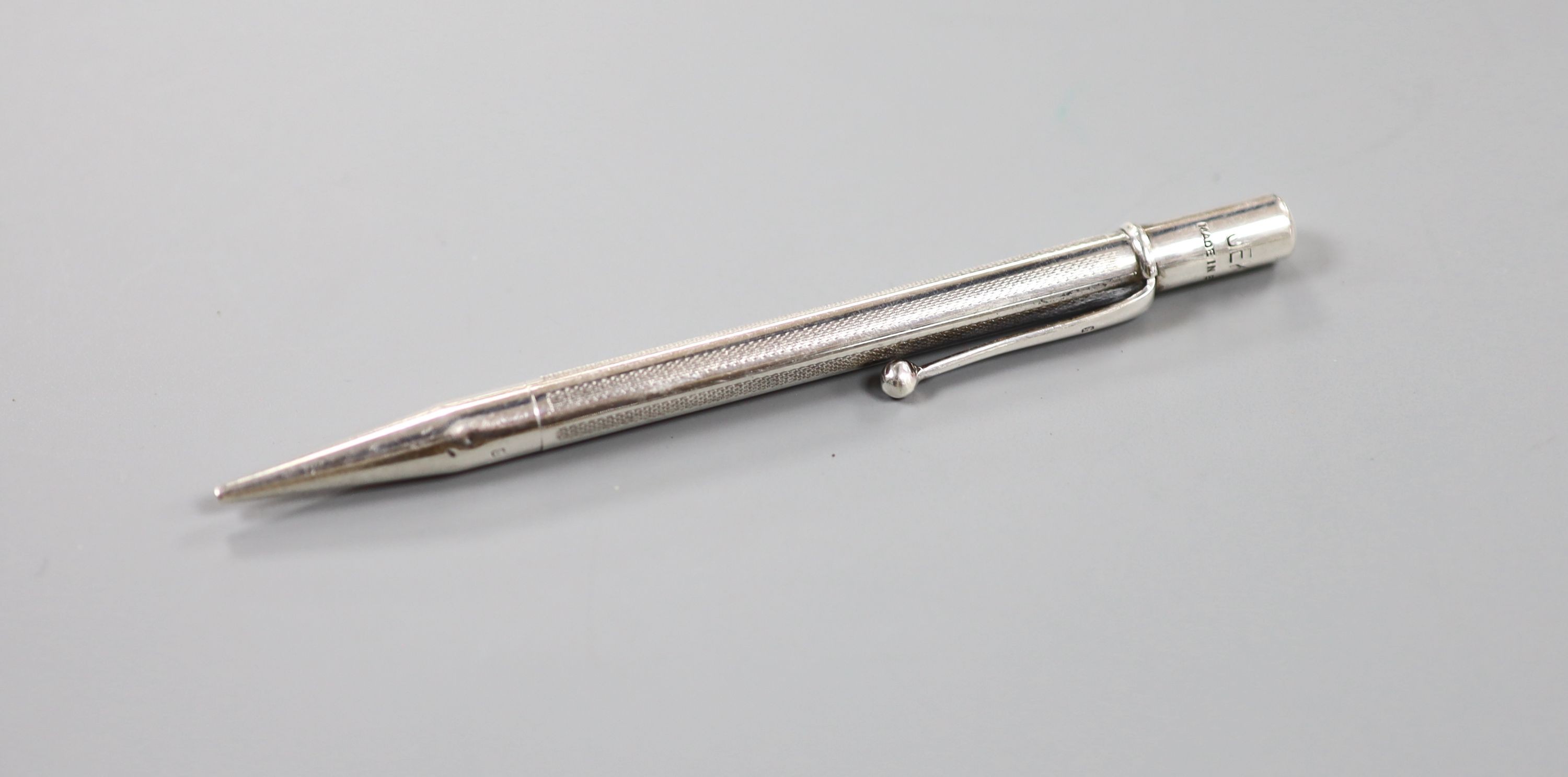 A 1940's silver cased propelling pencil, four assorted silver medallions and a silver albert. - Image 2 of 6