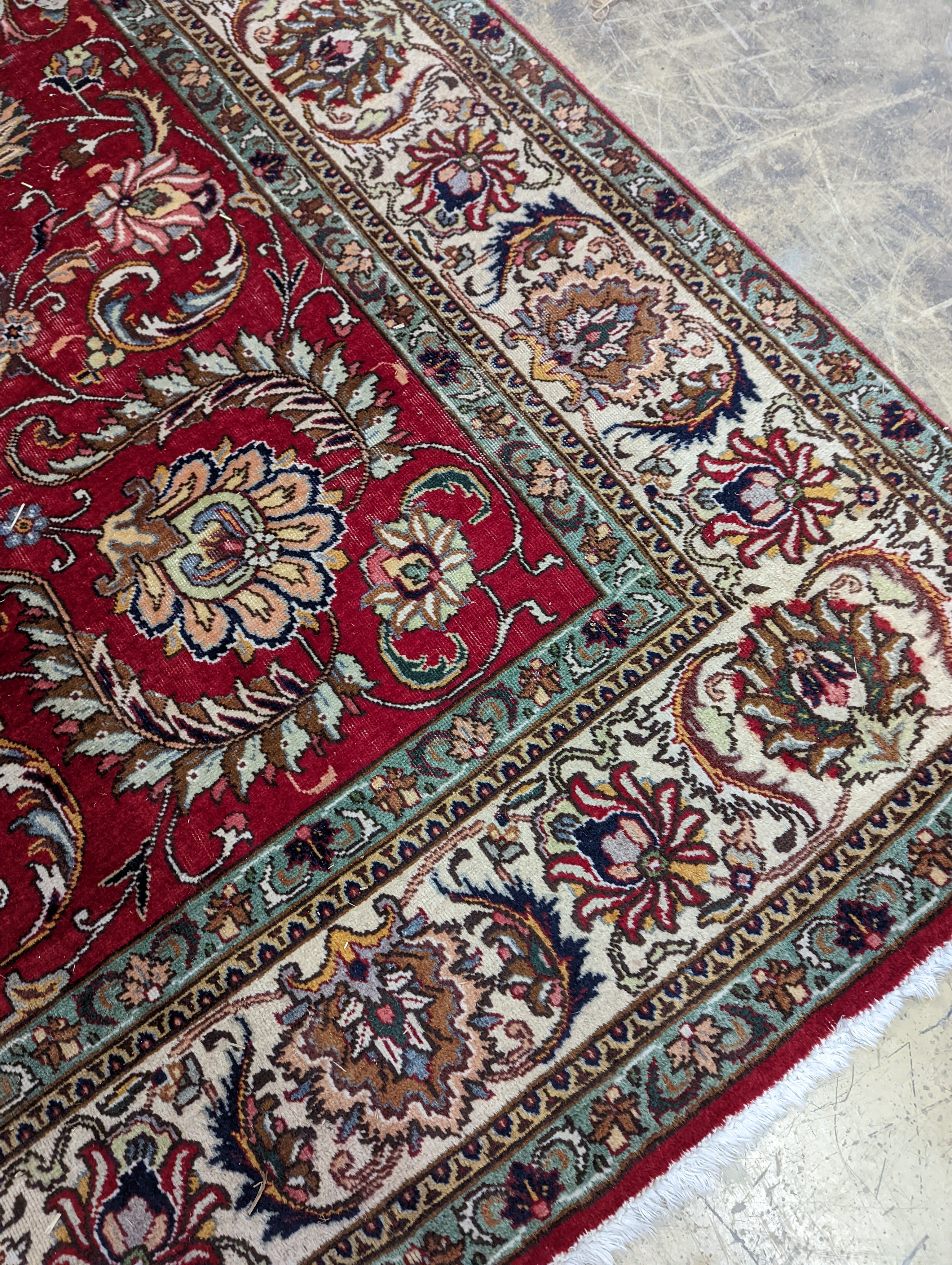 A Tabriz red ground carpet, 400 x 290cm - Image 2 of 13