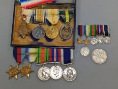 A WW1 group of four to MAJOR H. L. GREGORY R.A.M.C. and a WW2 Royal Navy group of five medals,