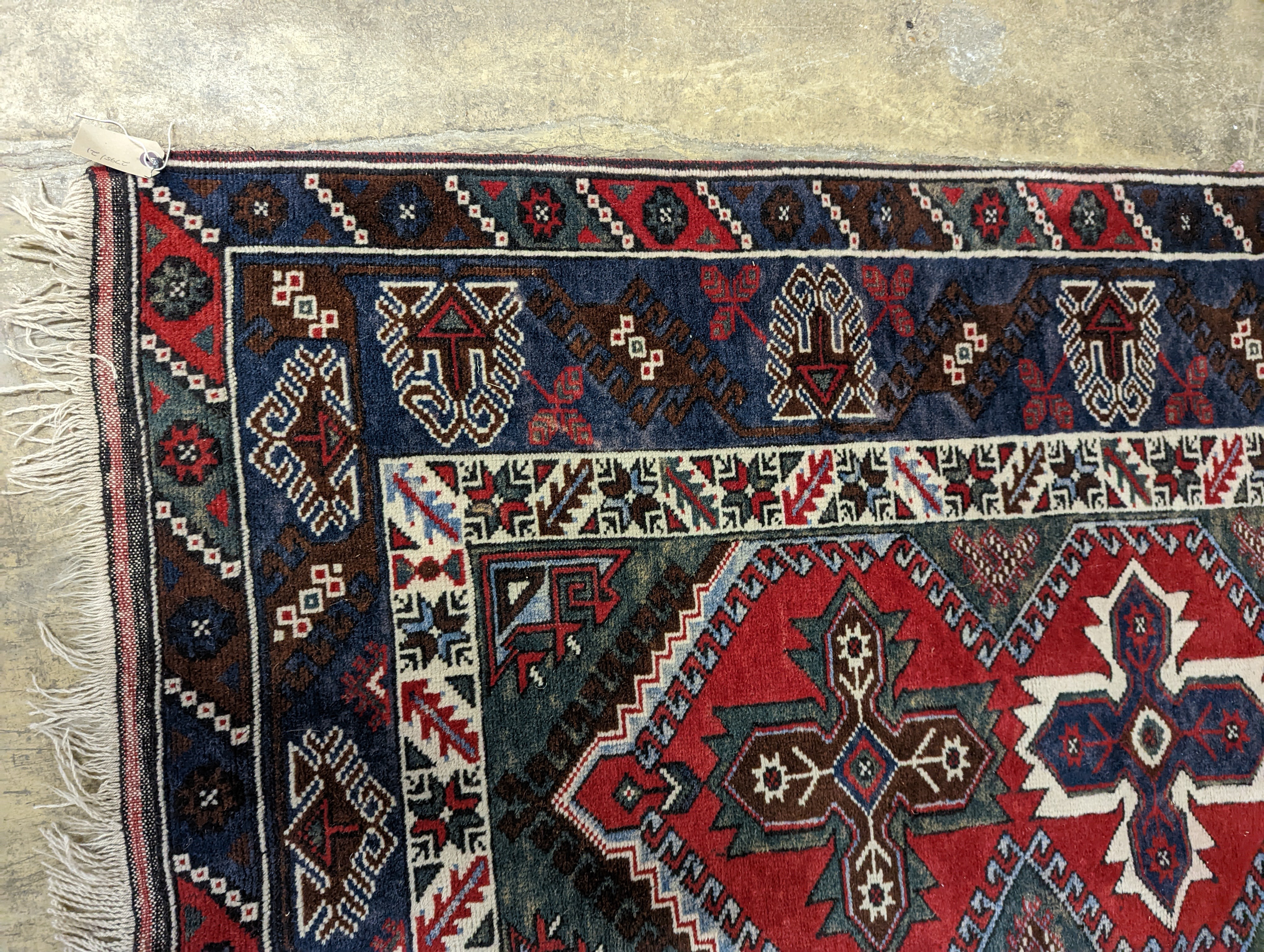 Two Turkish rugs and a Persian rugs. Largest, 284x172cm. - Image 3 of 20