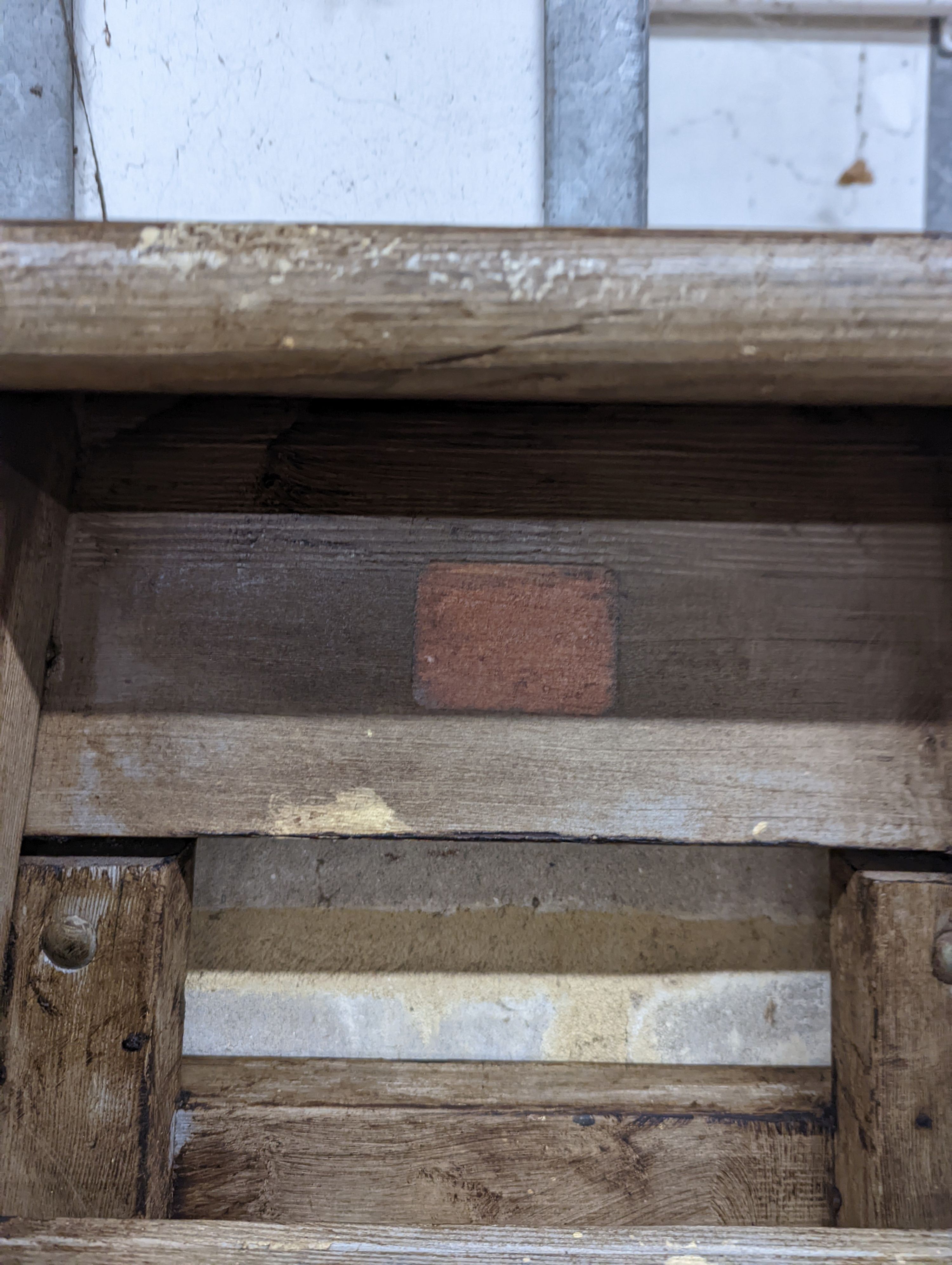 A vintage 8 tread wooden step ladder. H-224cm. - Image 3 of 4