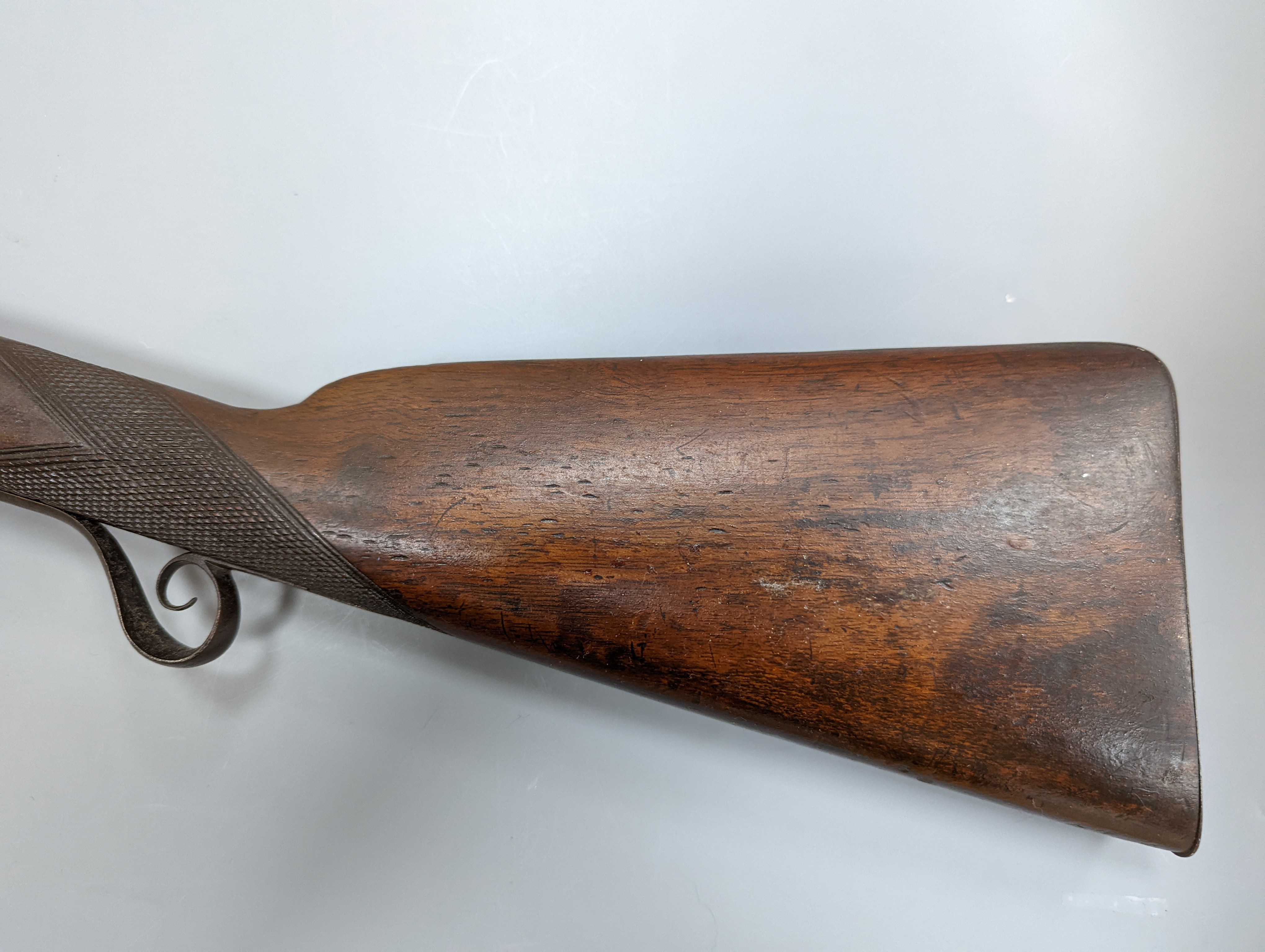 A late 19th/early 20th century percussion cap musket,115 cms long. - Image 8 of 11